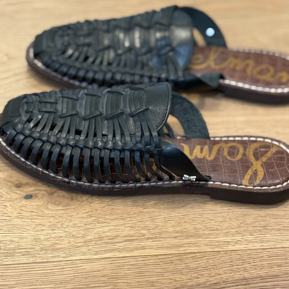 Sam Edelman Black Leather Sandals